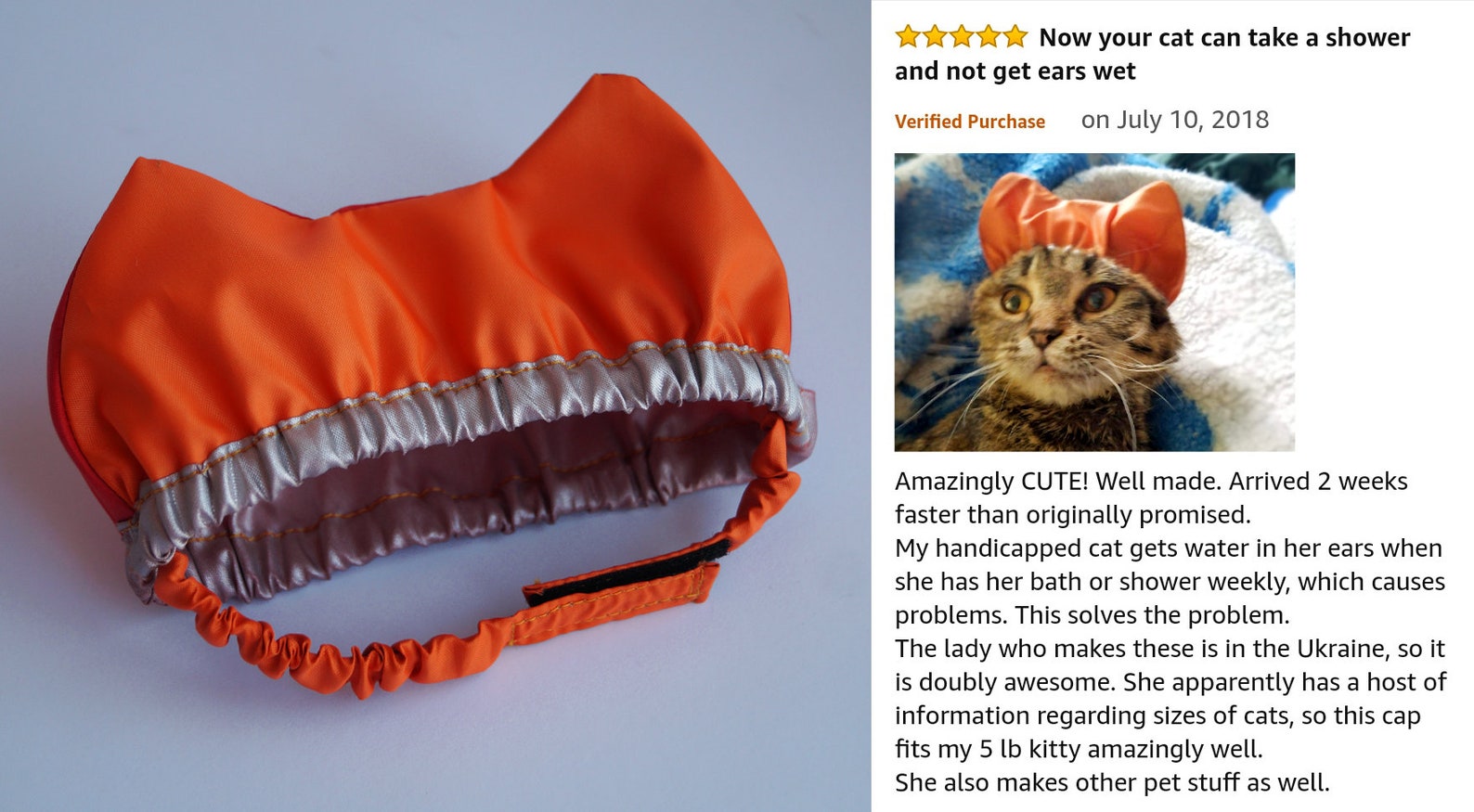 Shower cap for cat Bath hat Cat hat Waterproof Cat Etsy