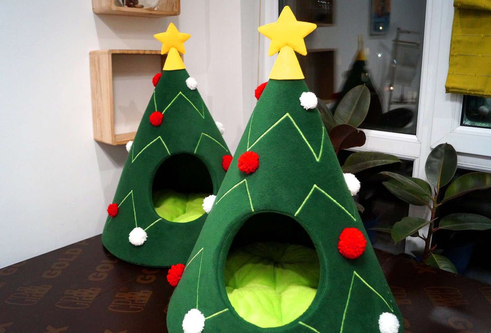 Christmas tree cat house Cat furniture Christmas gift idea Pet Etsy