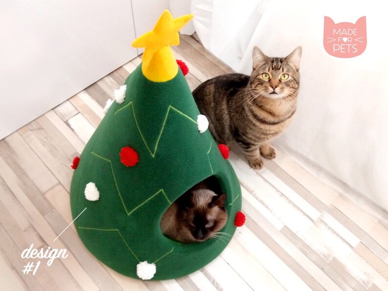圣诞树猫屋猫家具圣诞节礼物的想法宠物图片0