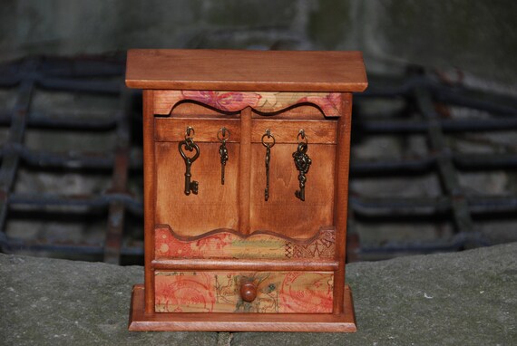 Wooden Key Holder Key Keeper Wall Hanging Key Hanger Key Etsy