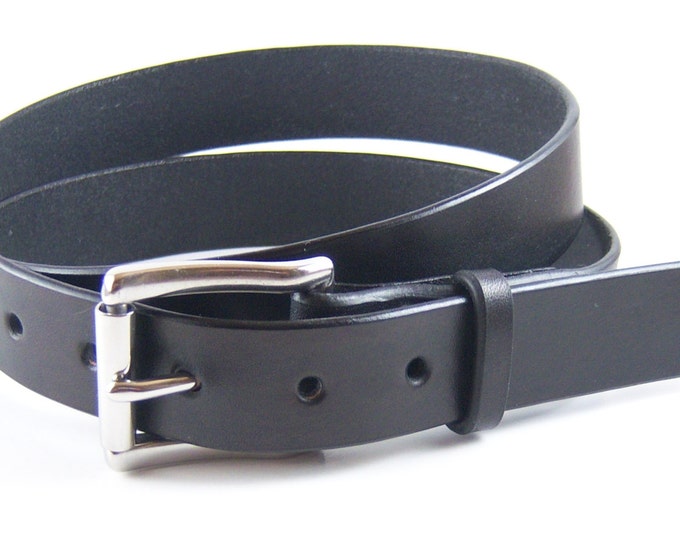 Featured listing image: Handmade 1.5 inches wide Hermann Oak leather belt, full grain, stainless steel buckle