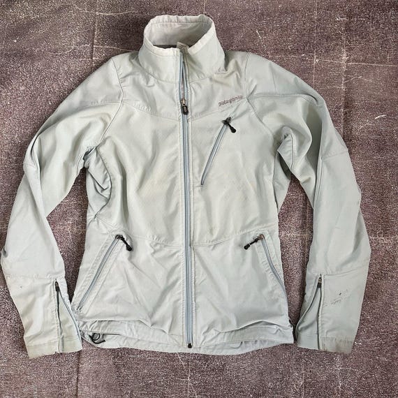 Women's Vintage Y2K Patagonia Thin Ice Blue Integral Zip Soft
