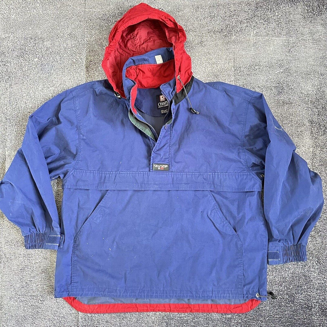 Men's Vintage 90's Chaps Ralph Lauren Blue Red Anorak