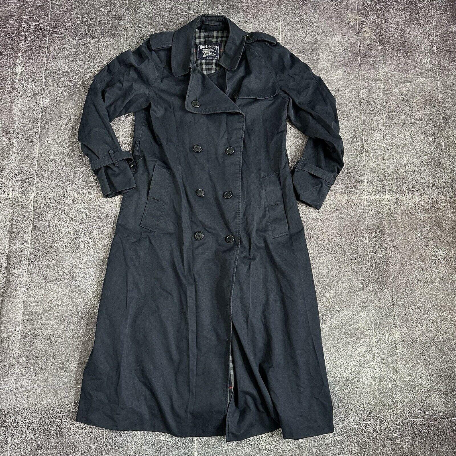 80's【Burberrys Black Trench Coat】 Burberrys vintage 80s trench - Gem