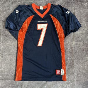 Men&#39;s Vintage 90&#39;s Wilson Denver Broncos John Elway Authentic Home Jersey Sz M
