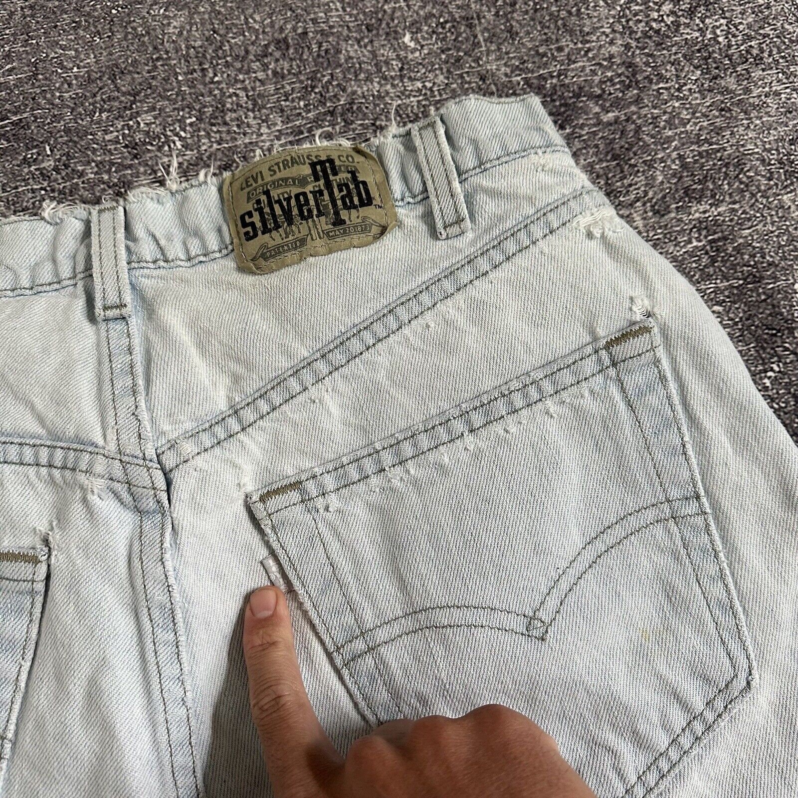 Vintage Levis Silver Tab Baggy Shorts Jorts Mens 32 Low Wide