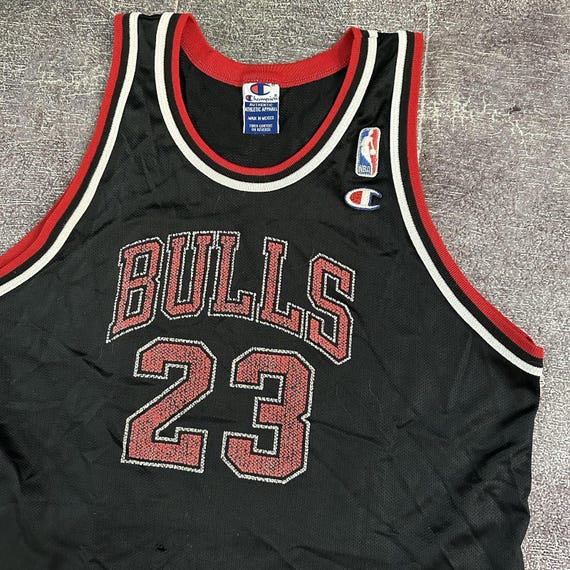 Men's Vintage 90's Champion Chicago Bulls Michael Jordan Black Red