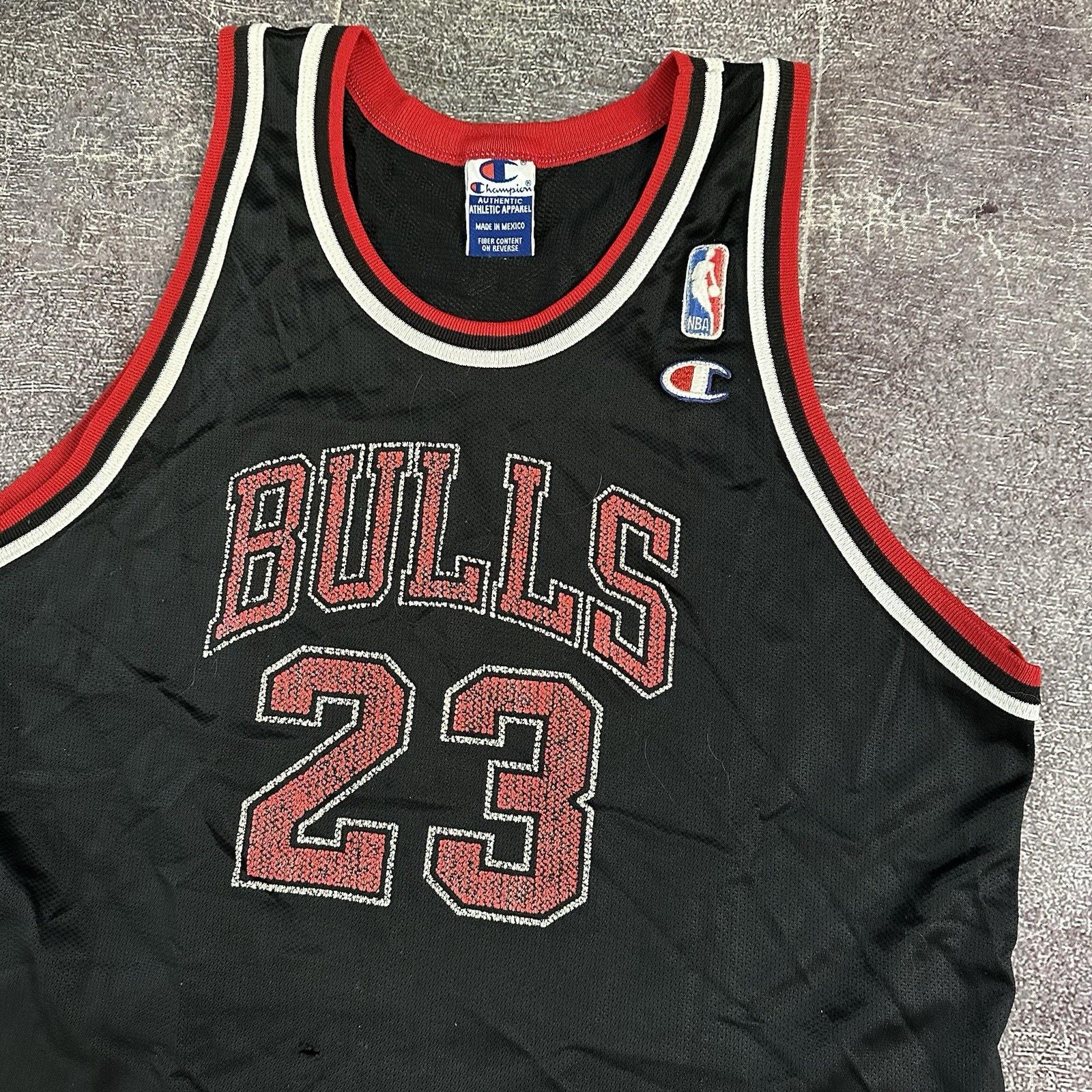 Men's Vintage 90's Champion Chicago Bulls Michael Jordan Black Red
