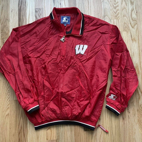 Men's Vintage 90's Starter Wisconsin Badgers Red … - image 1