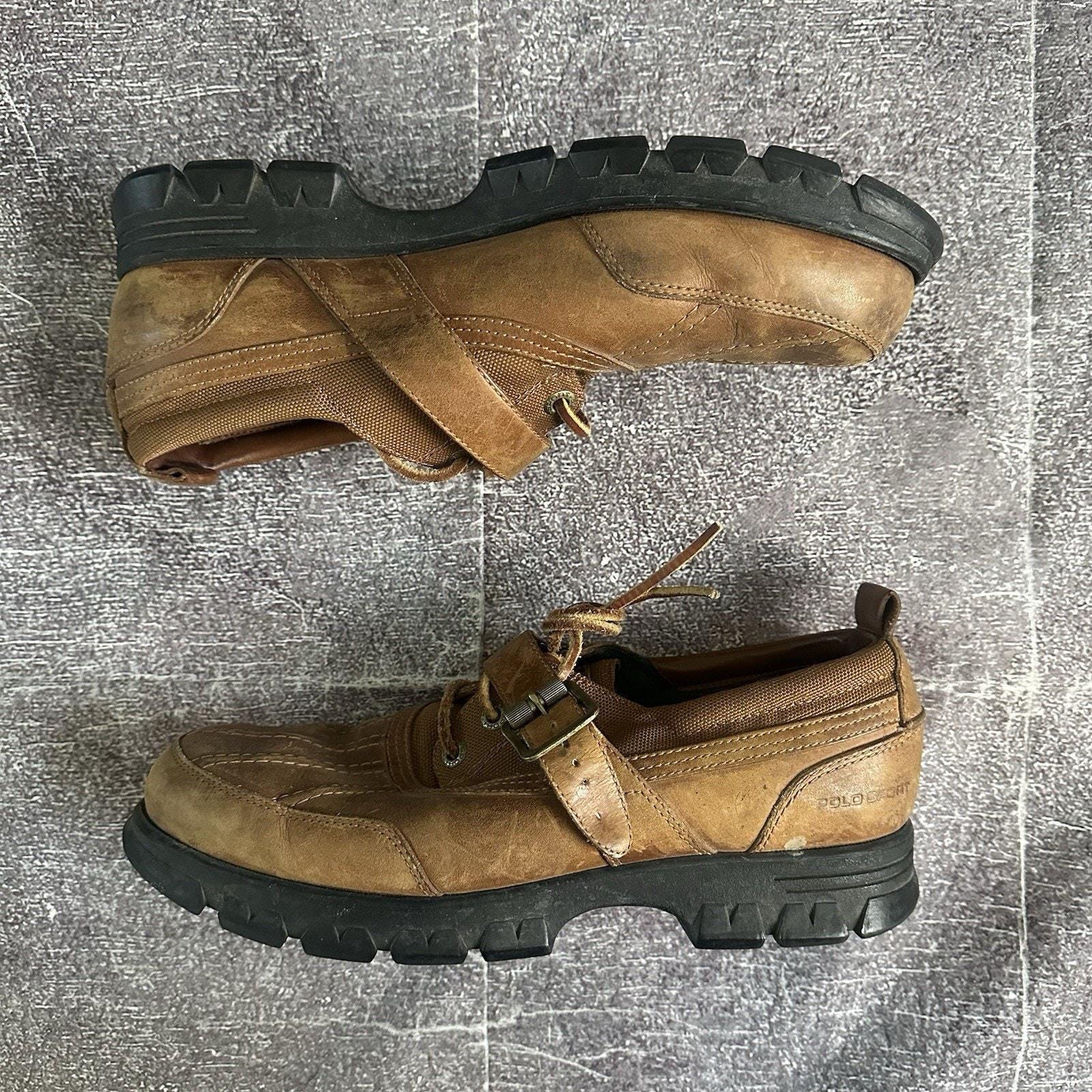 Botas Dover Duck de cuero marrón estilo Polo Sport Ralph Lauren