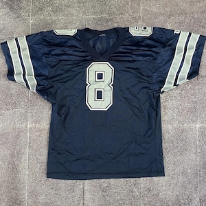 Men&#39;s Vintage 90&#39;s Wilson Dallas Cowboys Troy Aikman Home Navy Blue Jersey Sz S