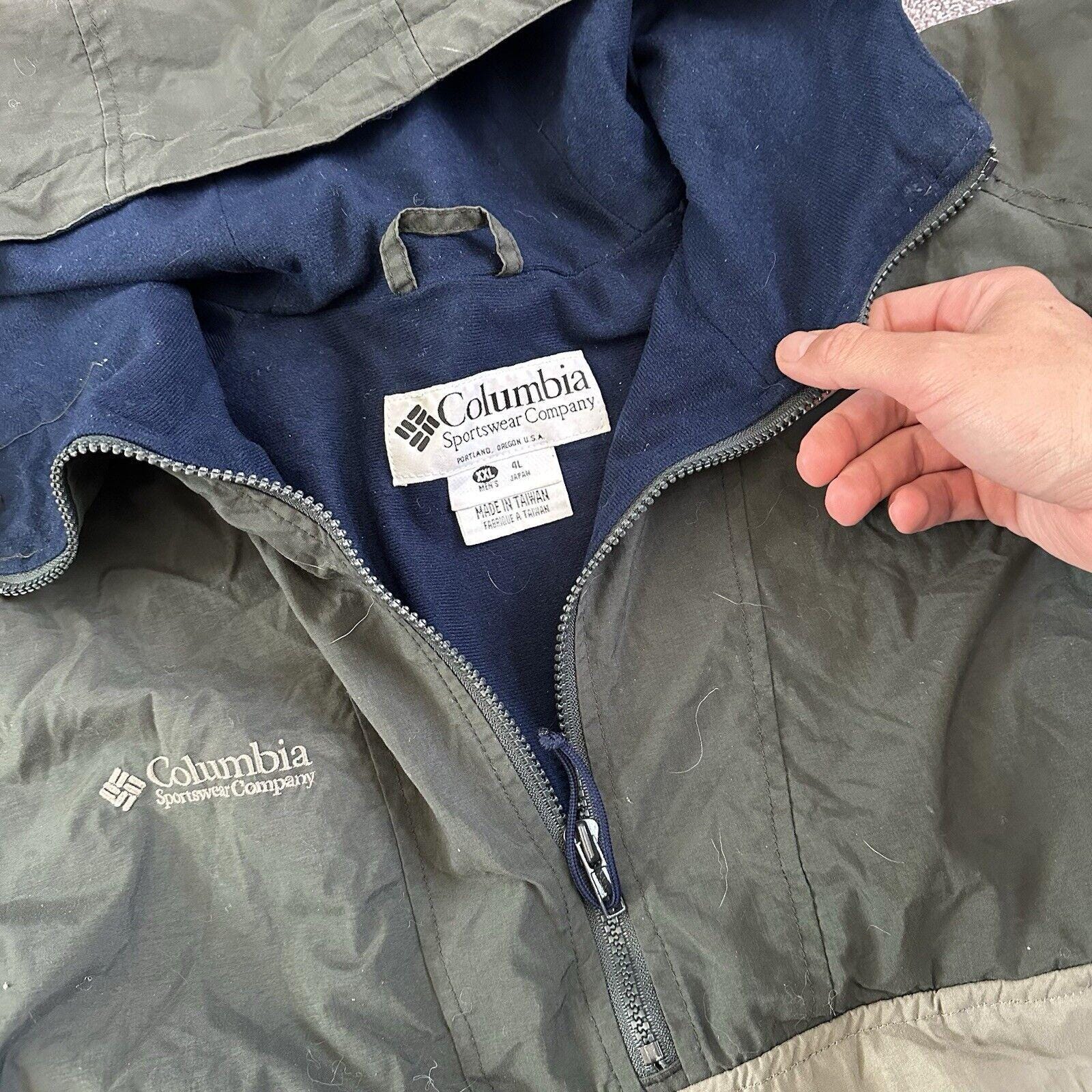 Vintage Columbia Green Anorak ジャケット Vintage Columbia Windbreaker Green Jacket Large 90's
