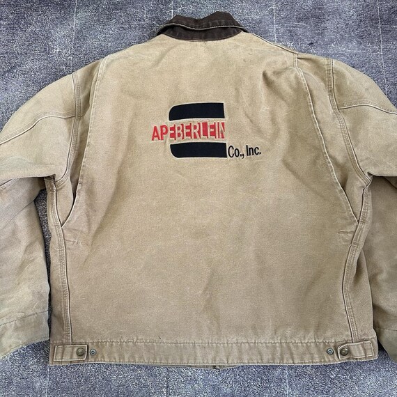 Men's Vintage Y2K Carhartt J97 Brown Blanket Lined Detroit Canvas