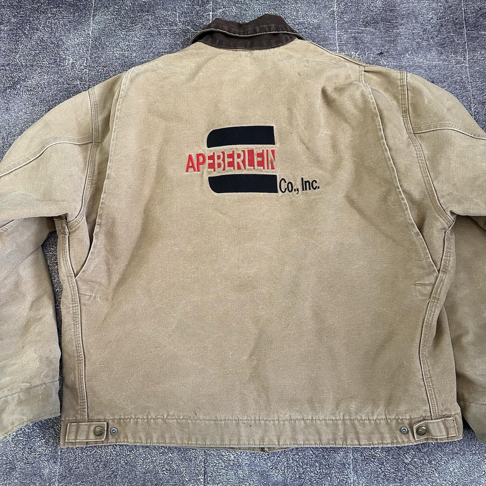 38×32 Carhartt 極上フェード 一点物 ヴィンテージ Y2K Men's Vintage Y2K Carhartt J97 Brown Blanket Lined Detroit Canvas