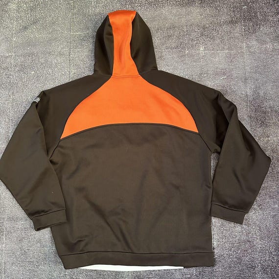 Sudadera con capucha vintage Y2K Reebok Cleveland Browns blanca y naranja  para hombre, talla XL