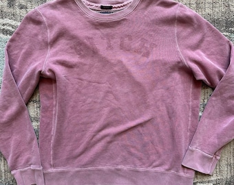 Sudadera de cuello redondo con estampado muscular de Abercrombie & Fitch, estilo vintage Y2K, para mujer, talla L
