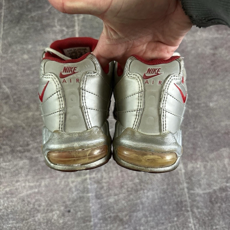 Zapatillas Nike Air Max 95 SL Vintage OG para hombre, color gris neutro, plateado y rojo, talla 8.5 (609088-061) imagen 5