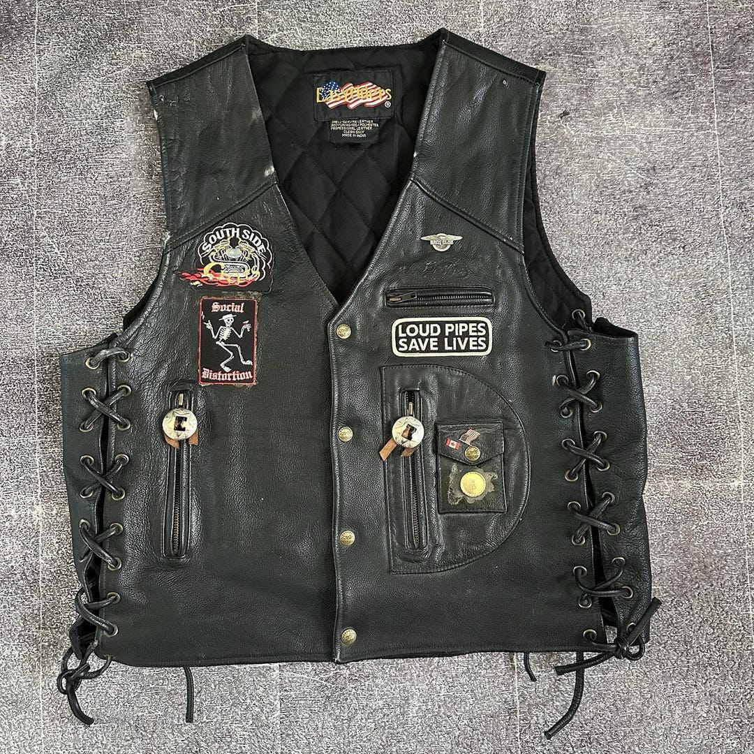 ジャケット・アウター 90's DS.PILOT black leather design vest 90's DS.PILOT black leather design vest ジャケット・アウター