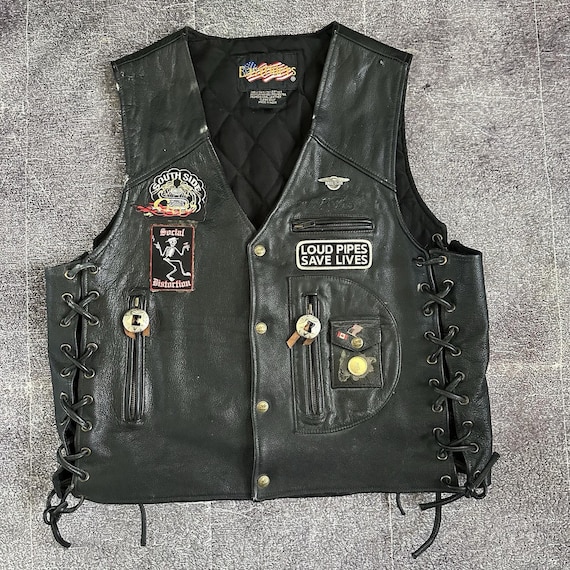 トップス (vintage)90s mark's work wear house vest Vintage 90s Vest Multi Color Beaded Embellished Misses Size