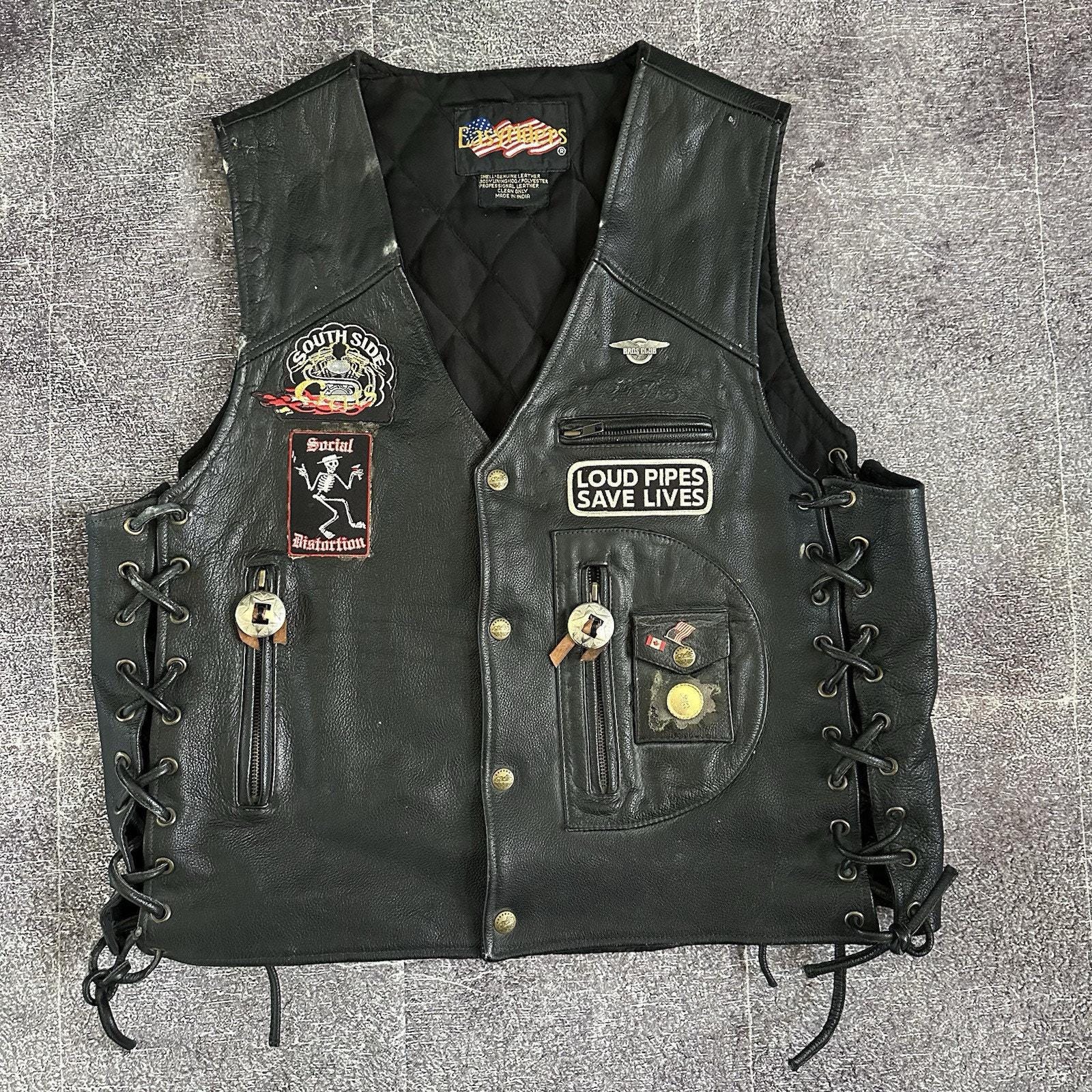 Men's Vintage 90's Easyriders Black Leather Motorcycle Patch