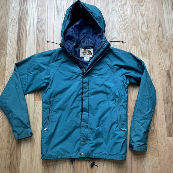 ヴィンテージ　TEAL ノースフェイス the north face マウンテンパーカー ジャケット　ティール　青緑　黒　サイズL 90s？