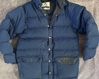 70s Special vintage ダウン holubar USA Men's Vintage 70's Holubar Boulder Blue Goose Down Nuptse Puffer