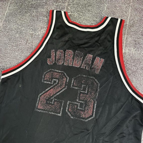Men's Vintage 90's Champion Chicago Bulls Michael Jordan Black Red
