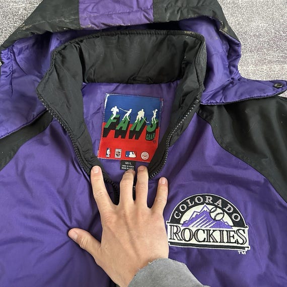 Men's Vintage 90's Fans Colorado Rockies Purple Black Starter