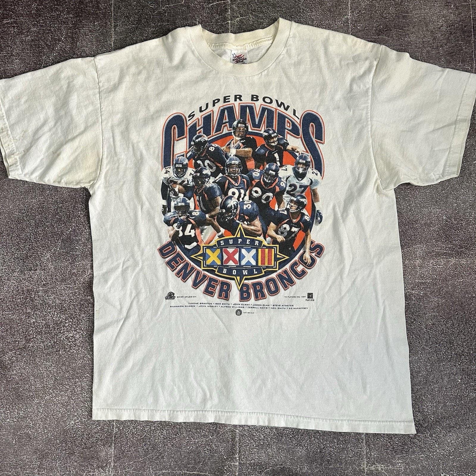 Chemise Vintage Denver Broncos Super Bowl John Elway - Taille L - Coton - Occasion Bon état