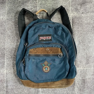 Suede Jansport Backpack - Etsy