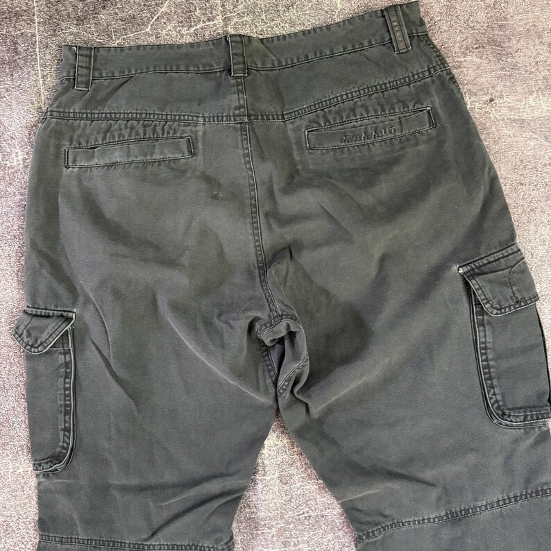 Men's Vintage 90's Mammut Gray Cotton Canvas Cargo Champ Hiking Pants Sz 34 X 32 image 5