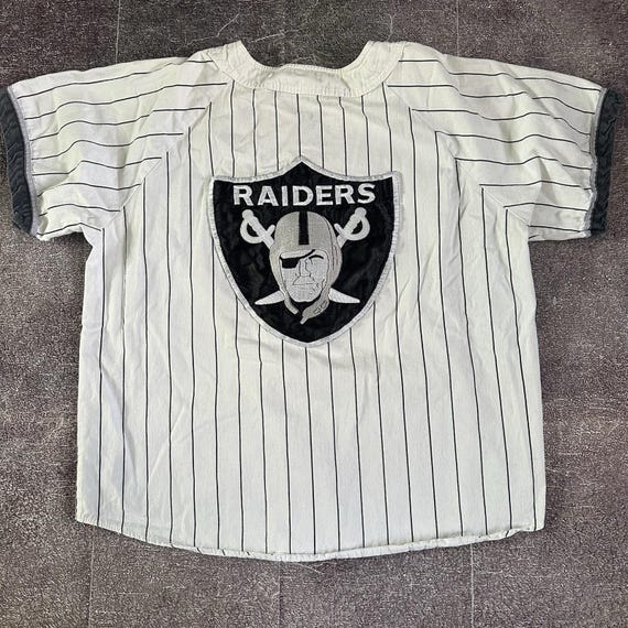 【希少】90s Starter × LA Raiders ホッケーシャツ Men's Vintage 90s Starter Oakland Los Angeles Raiders White