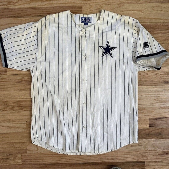 Vintage Starter Athletics Button Down Blank Baseball Jersey Script Siz –  Shop Thrift World