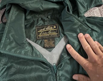 Men's Vintage 90s Eddie Bauer Forest Green Hooded Zip up