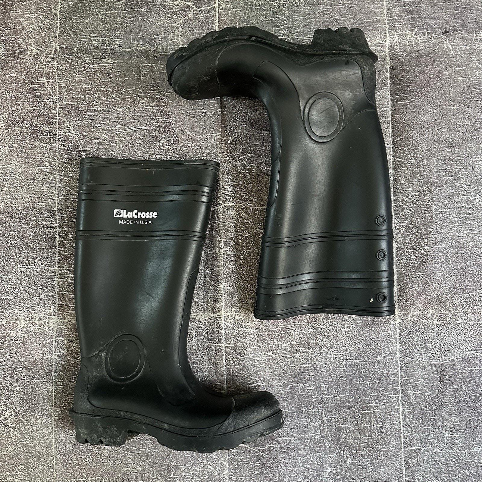 Men's Vintage 80's Lacrosse USA Authentic Black Mid Calf Rubber