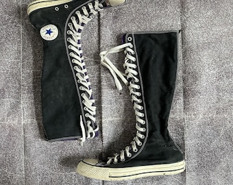 Zapatillas Converse Chuck Taylor All Star XXHi negras estilo vintage Y2K para mujer, talla 9.5.