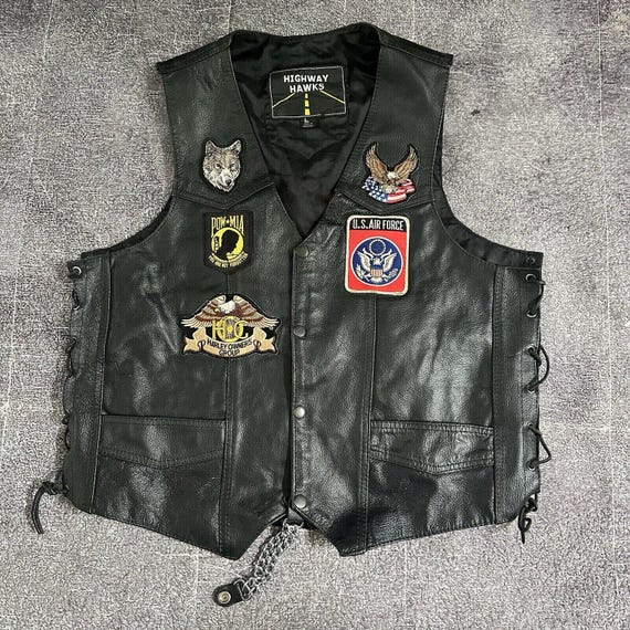Men's Vintage 90's Harley Davidson Motorcycles Black Patch