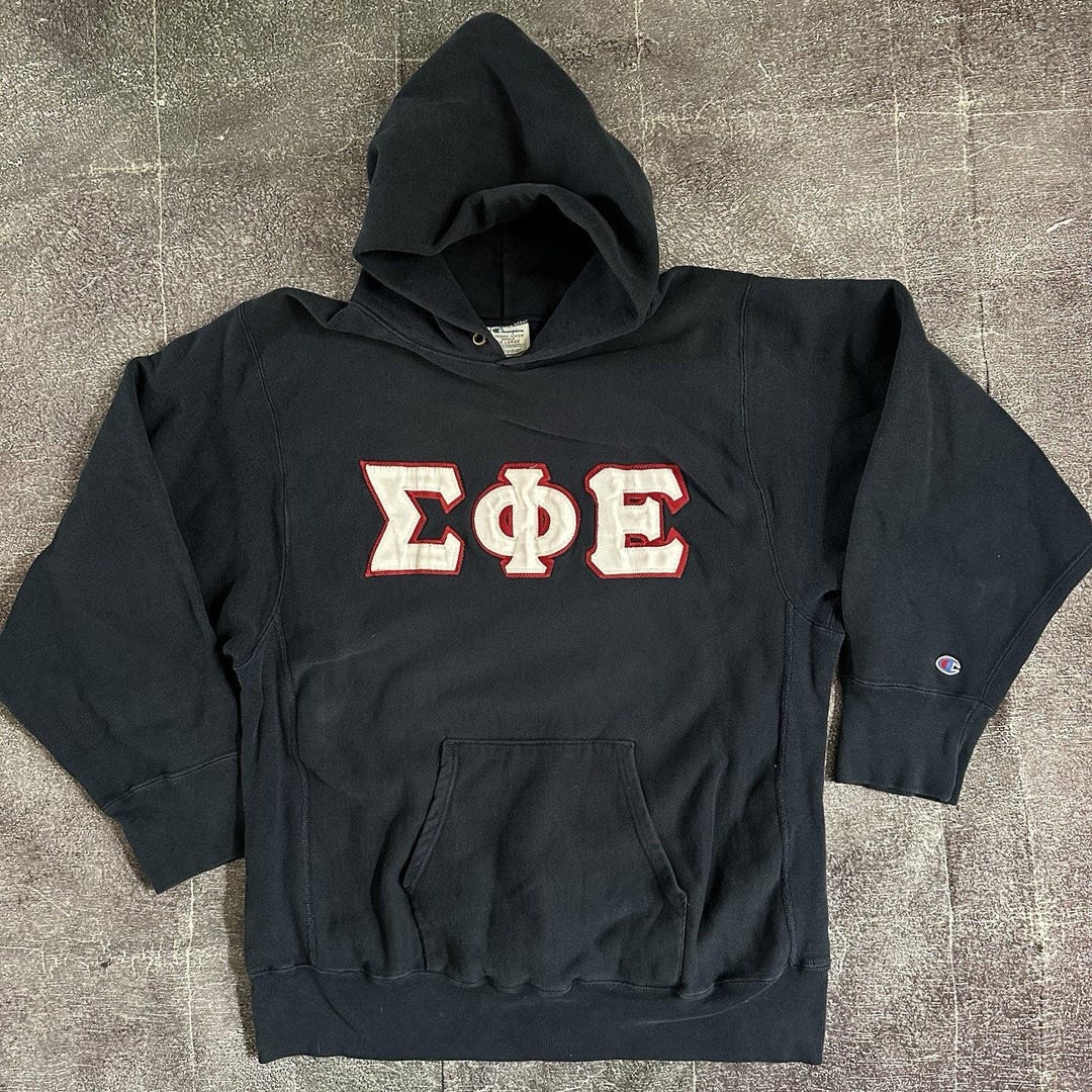 Men's Vintage 80's Champion Reverse Weave Warmup Navy Blue Hoodie