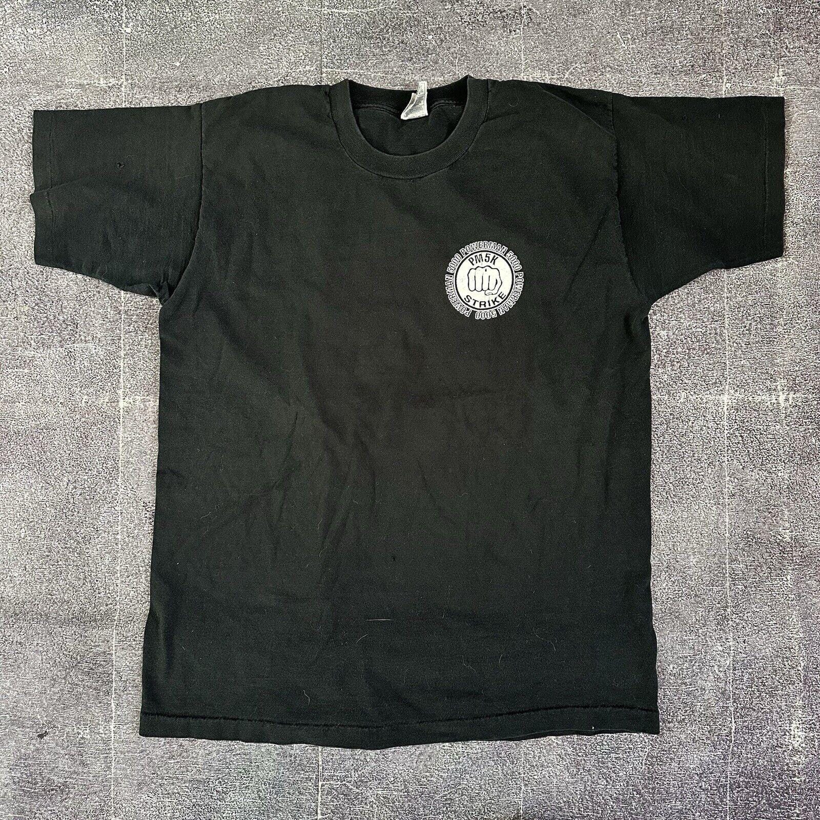 Men's Vintage Y2K Powerman 5000 PM5K Strike Black Punk Rock