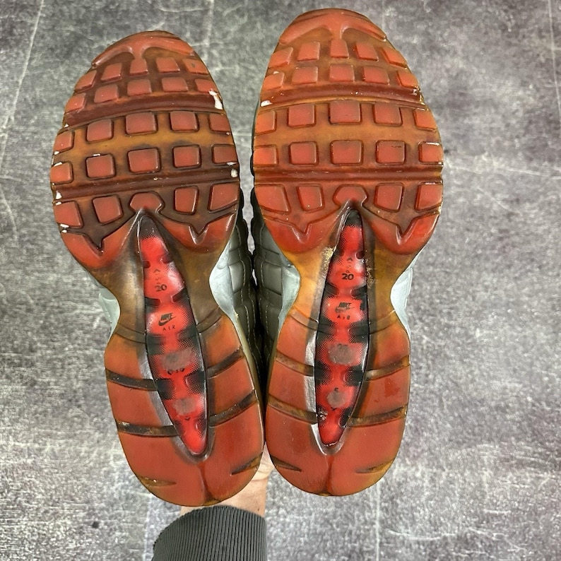 Zapatillas Nike Air Max 95 SL Vintage OG para hombre, color gris neutro, plateado y rojo, talla 8.5 (609088-061) imagen 6