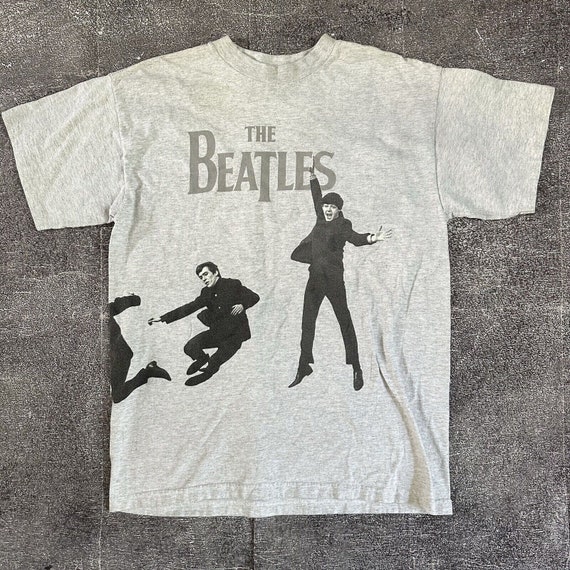 Maglietta da uomo vintage anni 90 Cronies The Beatles All Over Print Heather Grey T shirt L Etsy Italia