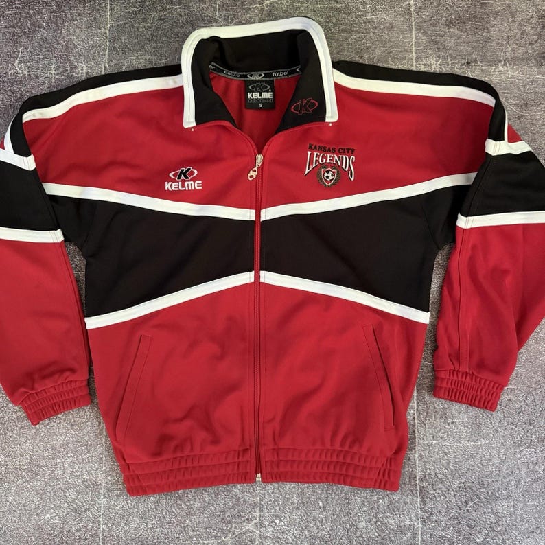 Men's Vintage Y2K Kelme Kansas City Legends FC Team Issued Warm Up Jacket Sz S image 1