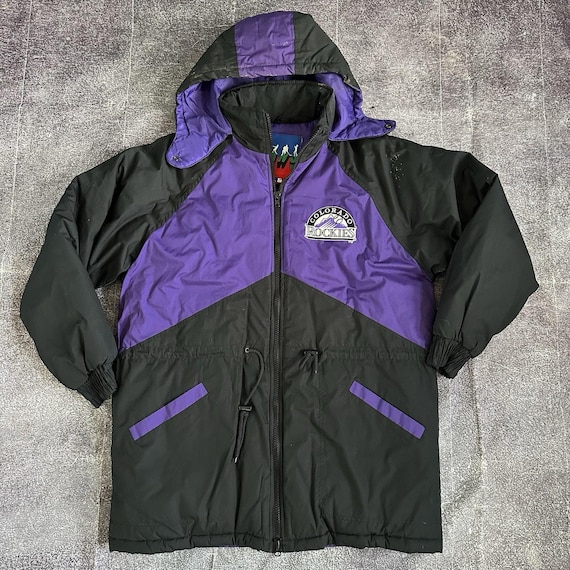 Men's Vintage 90's Fans Colorado Rockies Purple Black Starter