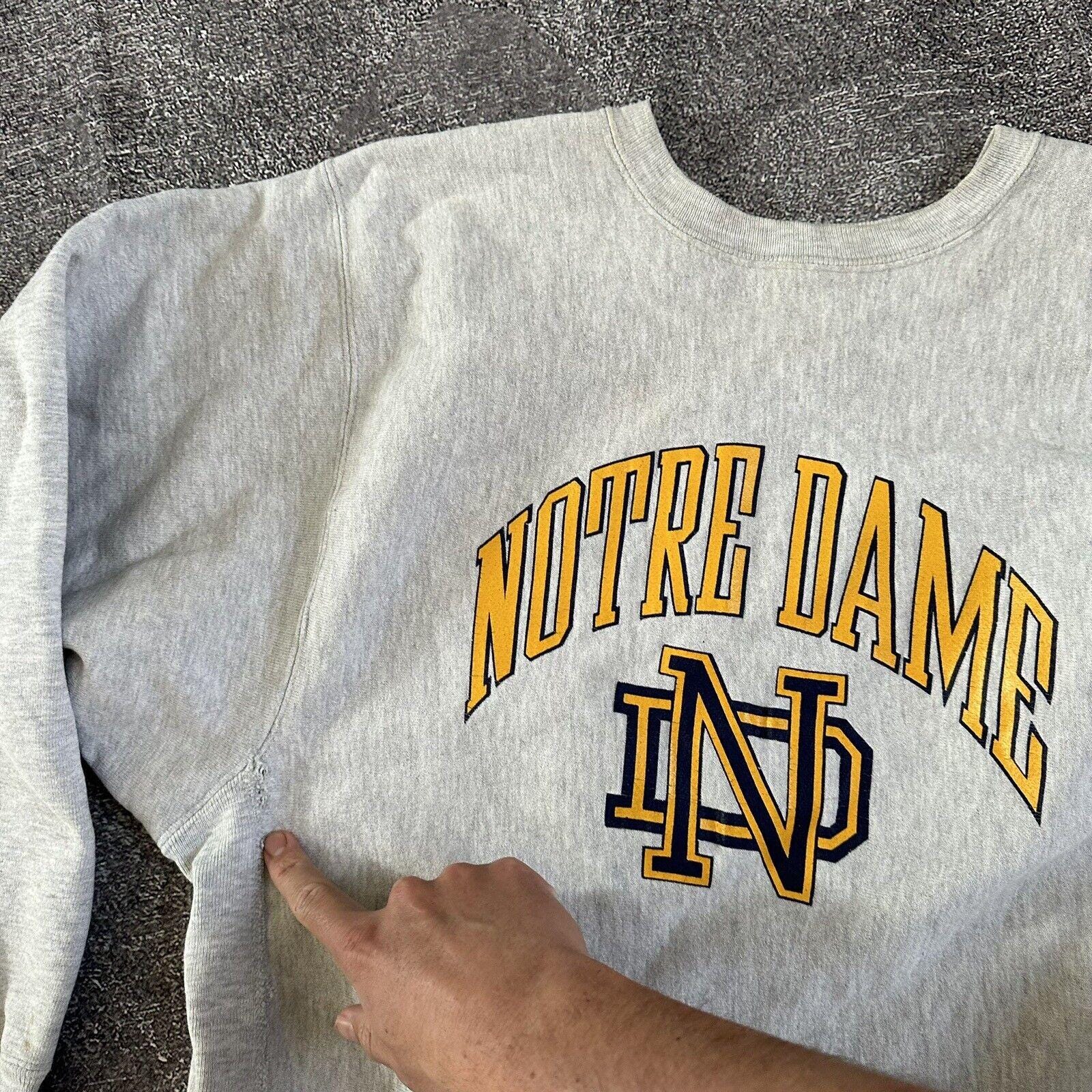 Men's Vintage 80's Champion Reverse Weave Notre Dame Crewneck
