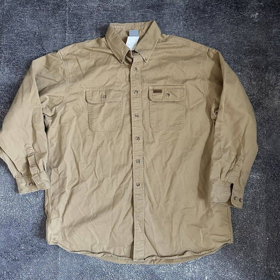 Men's Vintage Y2K Carhartt Midweight Canvas Butto… - image 1
