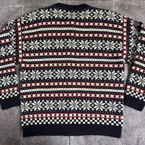 Women's Vintage 80's Pendleton USA Fair Isle Wool Cardigan Sweater Jacket Sz M image 4