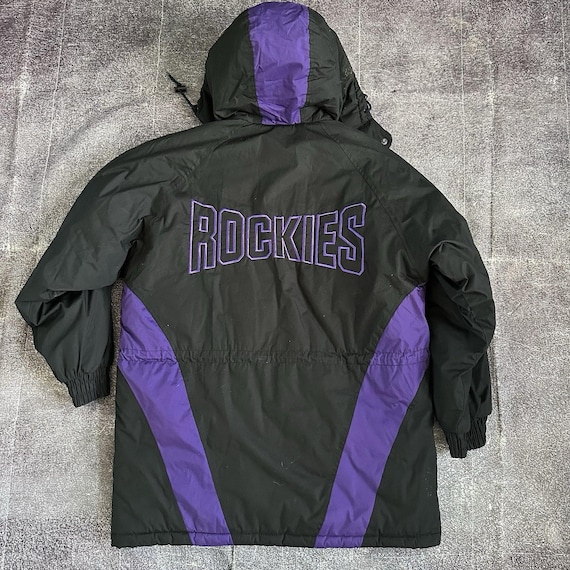 Men's Vintage 90's Fans Colorado Rockies Purple Black Starter