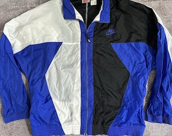 Vintage Nike Tracksuit 00s Jacket and Pants Y2K Baggy Swoosh Men