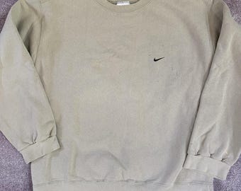 Men's Vintage 90's Nike USA Sage Moss Green Mini Logo Crewneck Sweatshirt Sz L