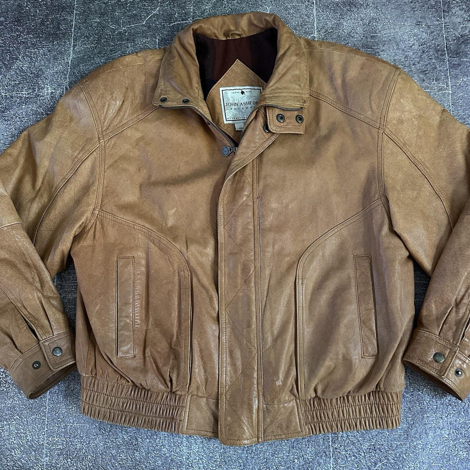 John Ashford Leather Jacket - Etsy